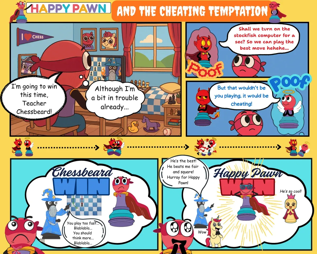 Happy Pawn and the Cheating Temptation — page 1