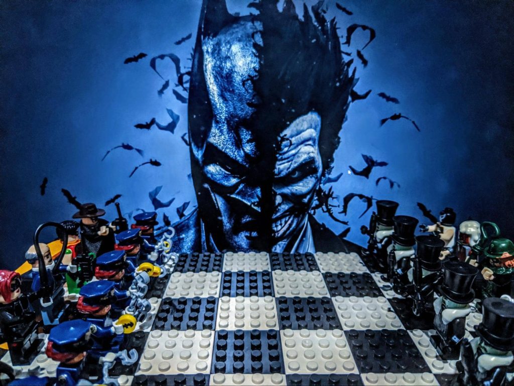 Lego chess board Batman
