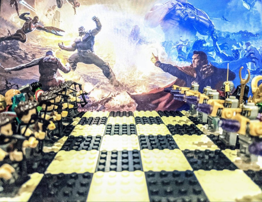 Lego chess board Avengers