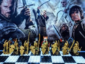 Chessboard Lord of the Rings white