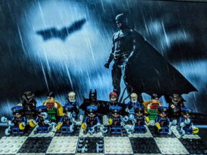 Chessboard Batman white