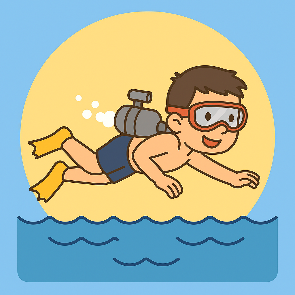 Placeholder visual for: Imagine this swimming race