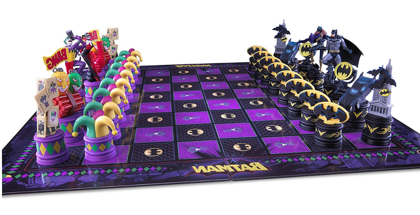 Batman chess set with Joker and Batman themed 3D pieces